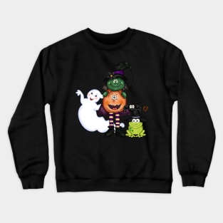 Ghost Witch Frog Jack O'Lantern Crewneck Sweatshirt